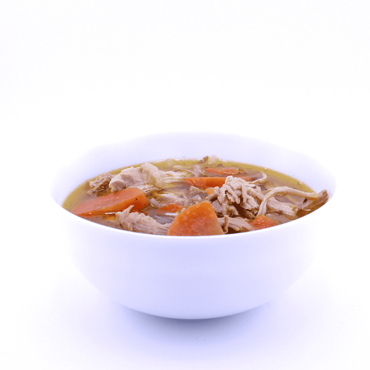 Chicken Vegetable - Savory broth with tender chicken, carrots, celery, and onions - Gluten Free