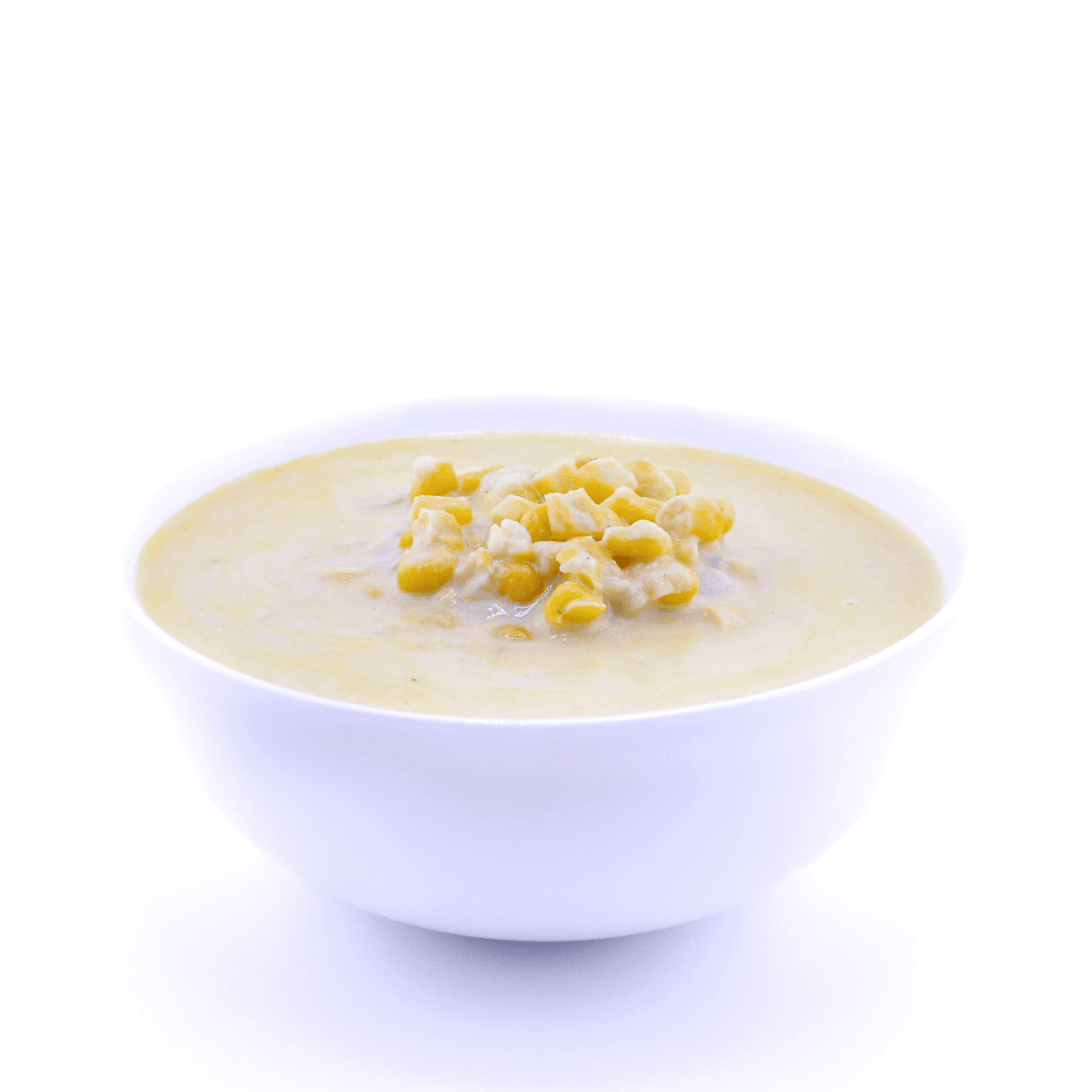 Corn Chowder -  Creamy soup with corn, potato and carrots - Vegetarian